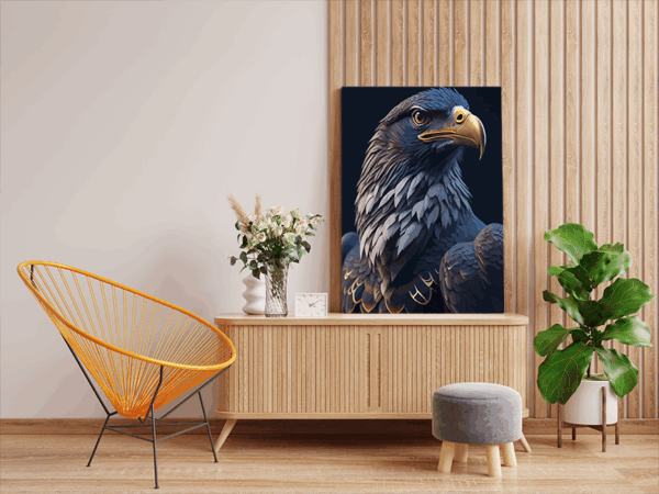 Regal Eagle Portrait Paint by Number Kit - Image 2