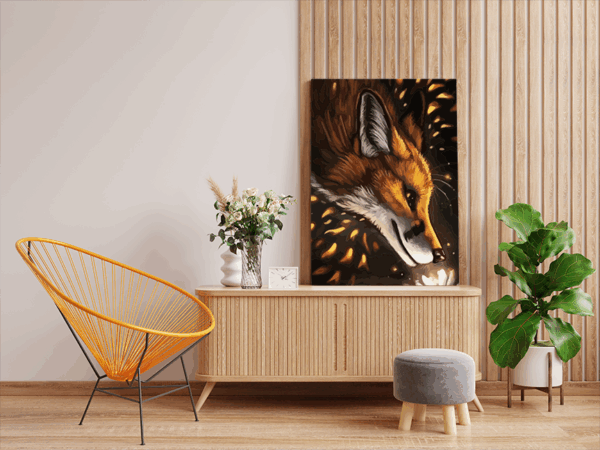 Enchanting Fox Portrait Paint by Numbers Kit - Image 2