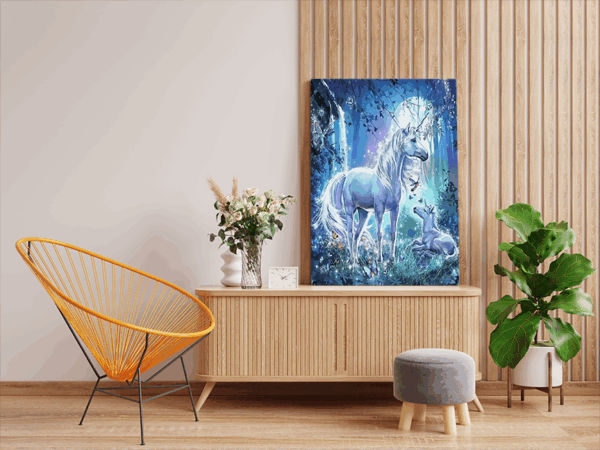 Enchanted Unicorns Paint by Numbers Kit - Image 2