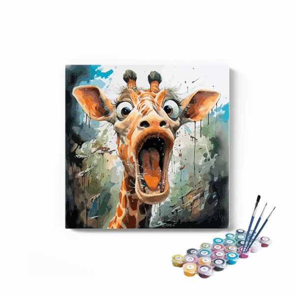 Surprised Giraffe Paint by Numbers Kit
