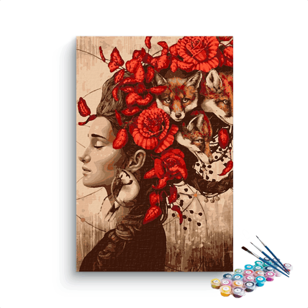 Fox Art By Sophie Wilkins Paint By Numbers kit