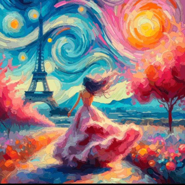 Parisian Daydream: Whimsical Eiffel Tower Paint by Numbers Kit