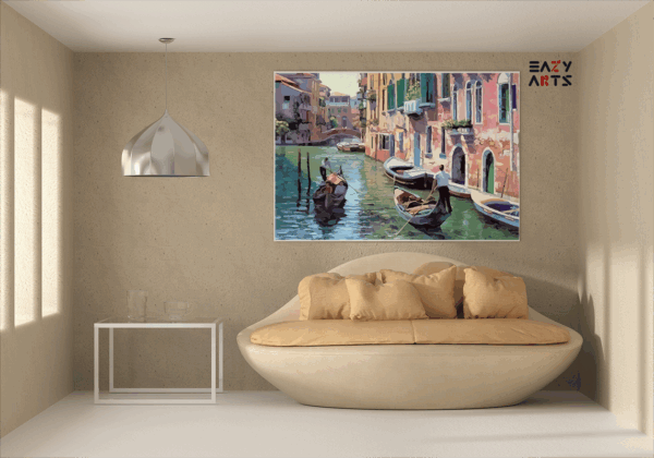 Venetian Gondola Ride Paint by Numbers Kit - Image 2