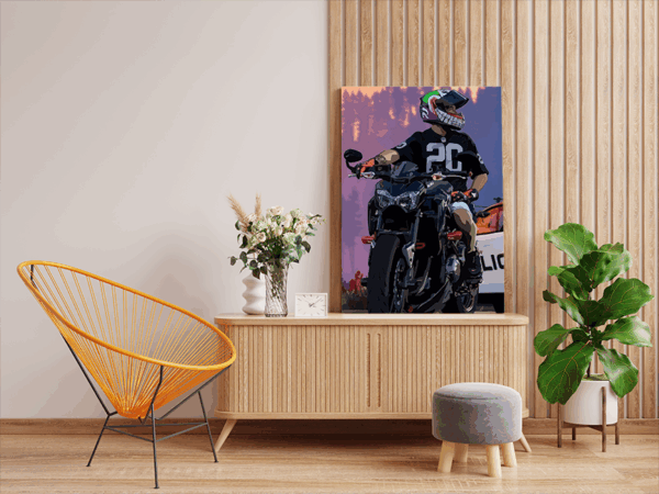 Urban Biker Thrill Ride Paint by Numbers Kit - Image 2