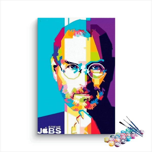 Steve Jobs Abstract Paint By Numbers kit