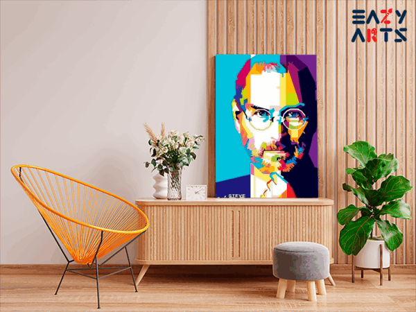 Steve Jobs Abstract Paint By Numbers kit - Image 2