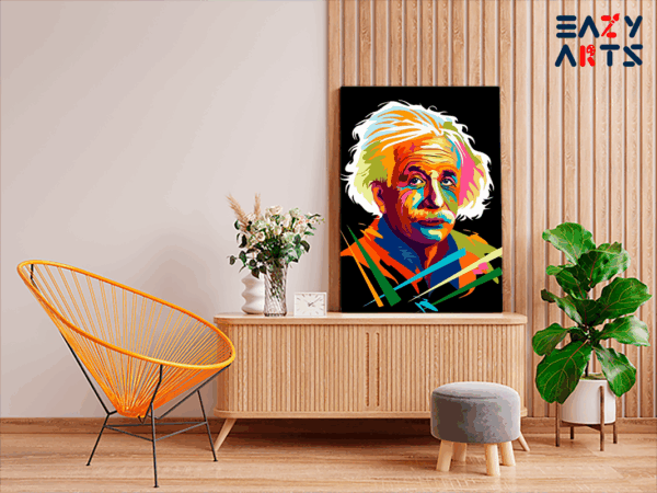 Albert Einstein Colorful Paint By Numbers kit - Image 2