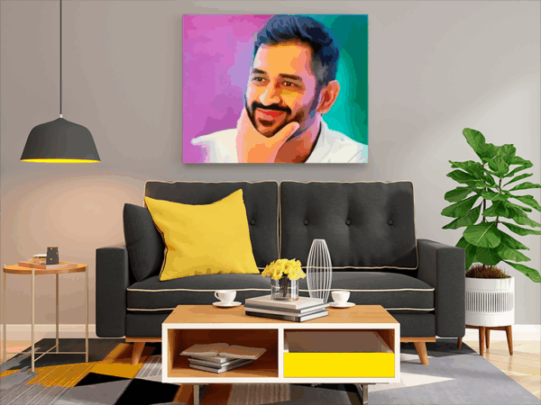 MS Dhoni Smiling Paint By Numbers kit - Image 2