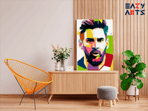 Lionel Messi WPAP Portrait Paint by Numbers Kit - Image 2