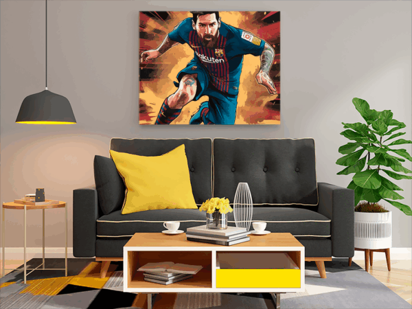 Lionel Messi Barcelona Edition Paint by Numbers Kit - Image 2