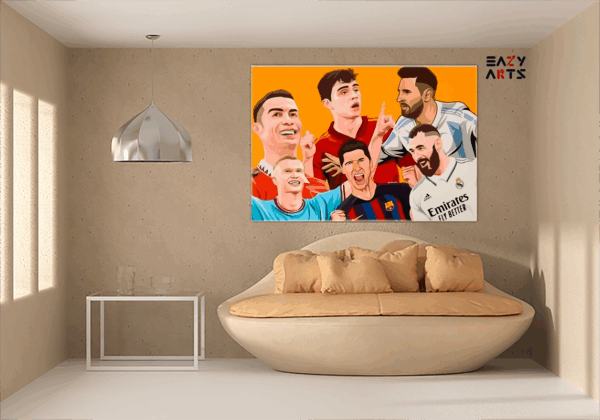 Legendary Football Icons Paint by Numbers Kit - Image 2