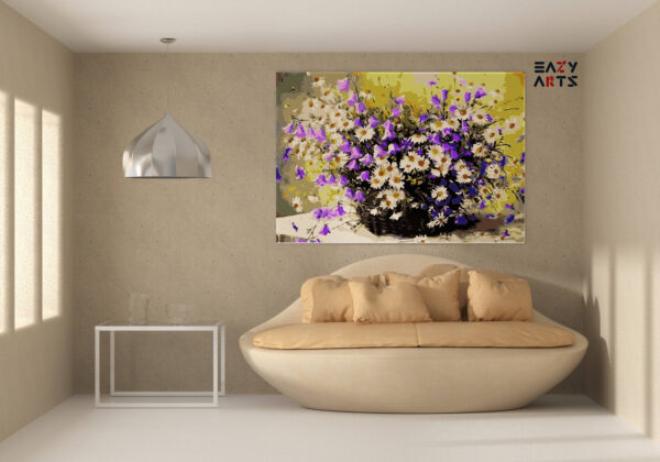 Colorful Flower Vase Paint By Numbers kit - Image 2