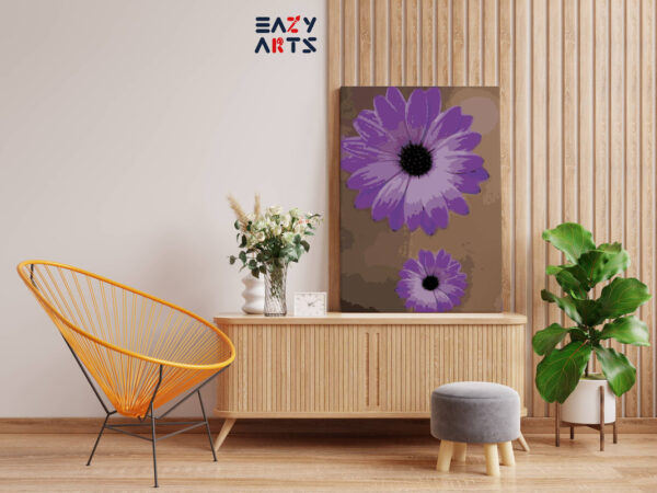 Purple Lavender Flower Paint By Numbers kit - Image 2