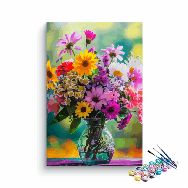 Blooming Delight: Garden Flowers Paint by Numbers Kit