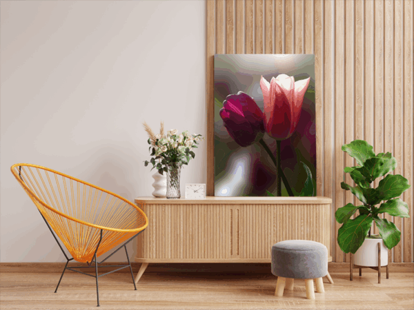 Tulip Elegance: Gentle Blooms Paint by Numbers Kit - Image 2