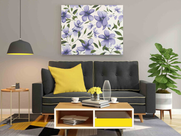 Elegant Purple Blooms Paint by Numbers Kit - Image 2