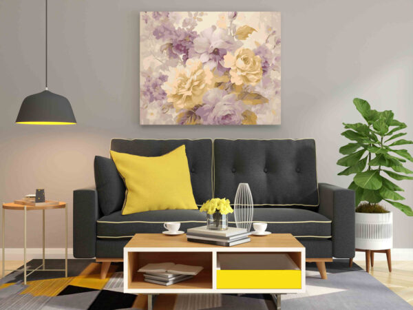Pastel Rose Bouquet Paint by Numbers Kit - Image 2
