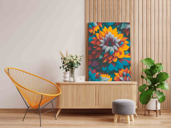 Bold Abstract Blooms Paint by Numbers Kit - Image 2