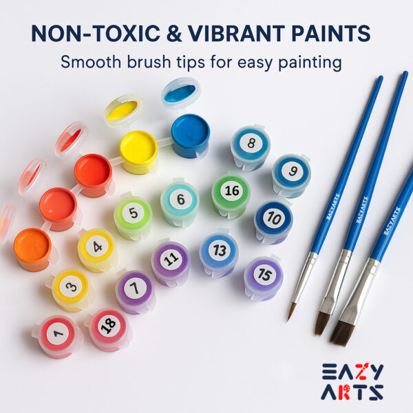 Non Toxic and Vibrant paints of eazy arts