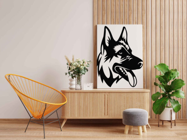 Curious Dog Canvas DIY Painting – Glow in the Dark Kit for Adults & Kids | Eazy Arts DIY Art Set with Brushes, Glow Paint & Black Paint (Blue/Cyan/Green Glow Options) - Image 2