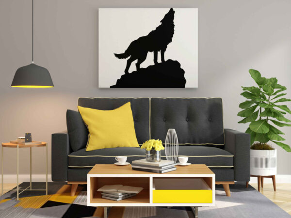 Howling Wolf Canvas DIY Painting – Glow in the Dark Kit for Adults & Kids | Eazy Arts DIY Art Set with Brushes, Glow Paint & Black Paint (Blue/Cyan/Green Glow Options) - Image 2