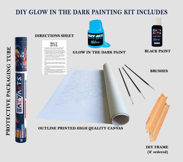 DIY Glow in the dark Kit includes