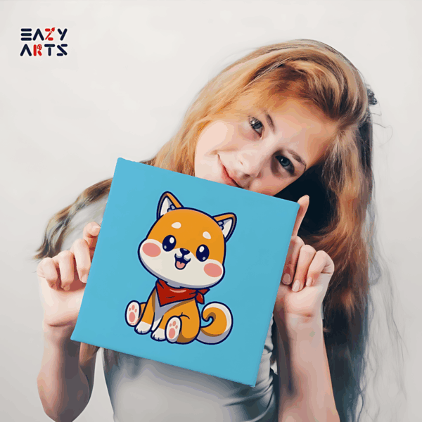 Cute Cat Sitting PBN Kit For Kids - Image 2