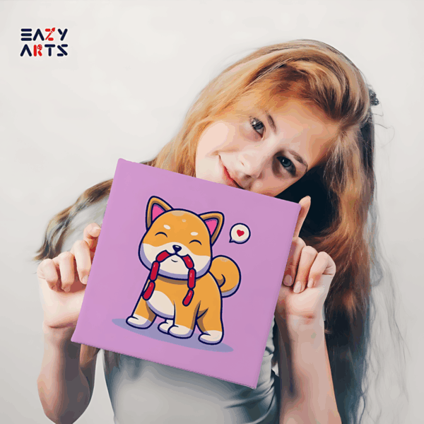 Dog with Hotdog Paint By Numbers Kit For Kids - Image 2