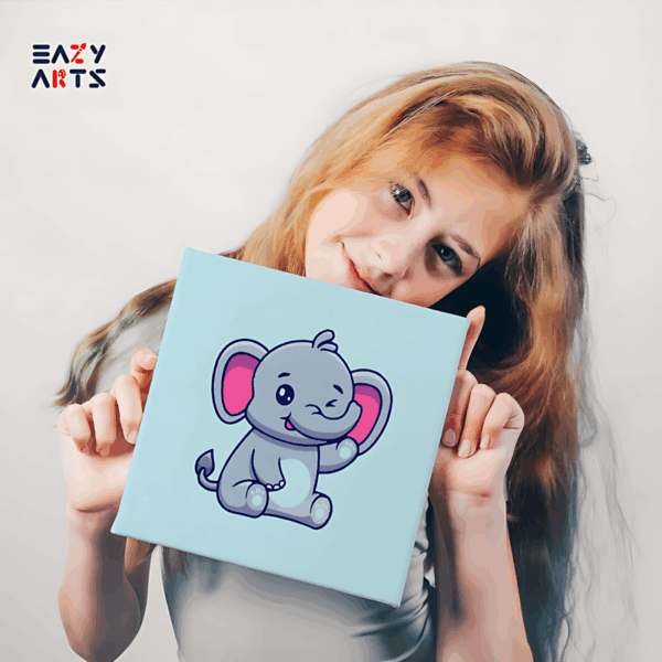 Baby Elephant Paint By Numbers Kit For Kids - Image 2