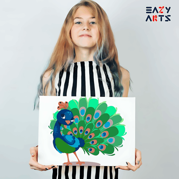 Baby Peacock Paint By Numbers Kit For Kids - Image 2