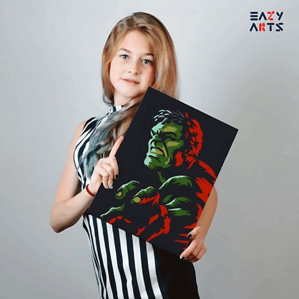 Hulk Abstract Paint By Numbers Kit For Kids - Image 2
