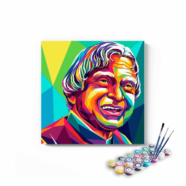 Dr APJ Abdul Kalam Smiling Abstract Paint By Numbers kit