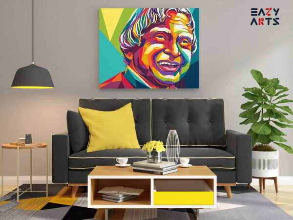 Dr APJ Abdul Kalam Smiling Abstract Paint By Numbers kit - Image 2