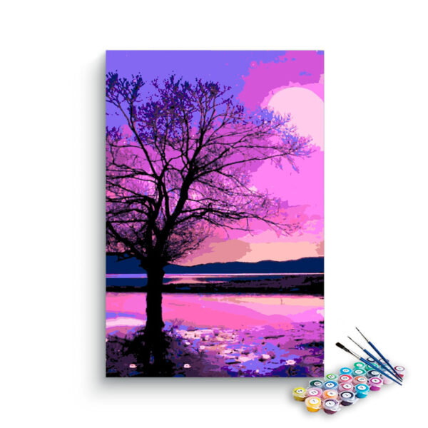Pinkish Evening Paint By Numbers kit