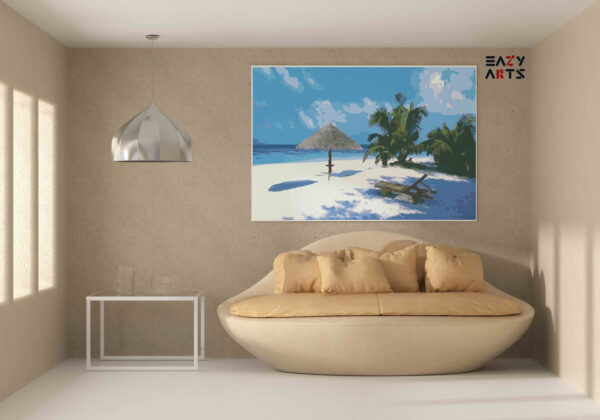 Relaxing Beachside Retreat Paint by Numbers Kit - Image 2