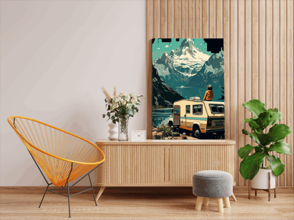 Mountain View Camper Adventure Paint by Numbers Kit - Image 2