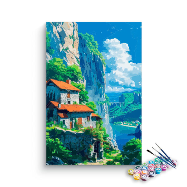 Cliffside Cottage Paint by Numbers Kit