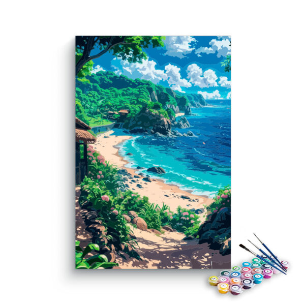 Tropical Beach Escape Paint by Numbers Kit