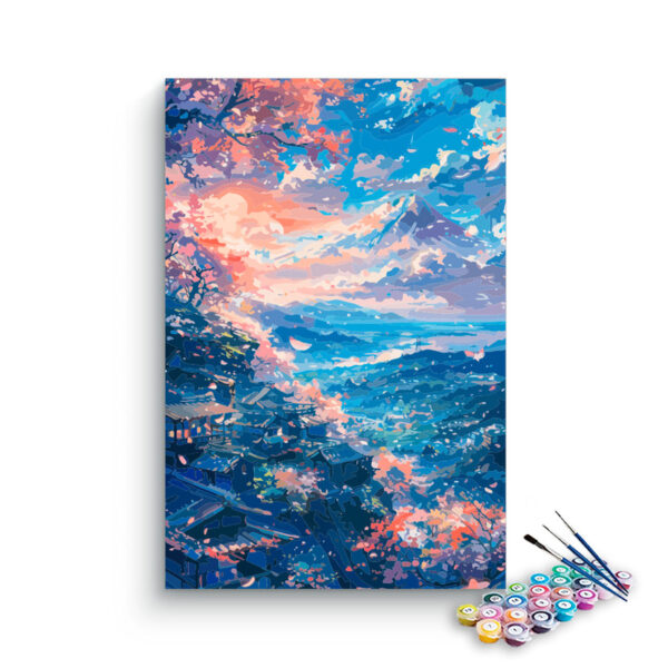 Cherry Blossom Valley Paint by Numbers Kit