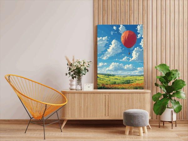 Hot Air Balloon Adventure Paint by Numbers Kit - Image 2
