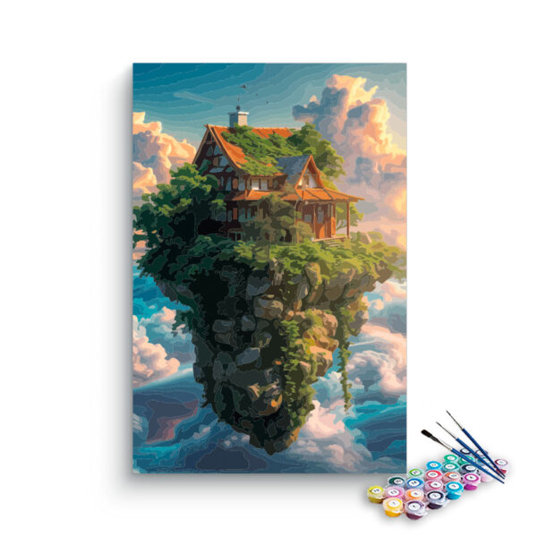Floating Island Cottage Paint by Numbers Kit