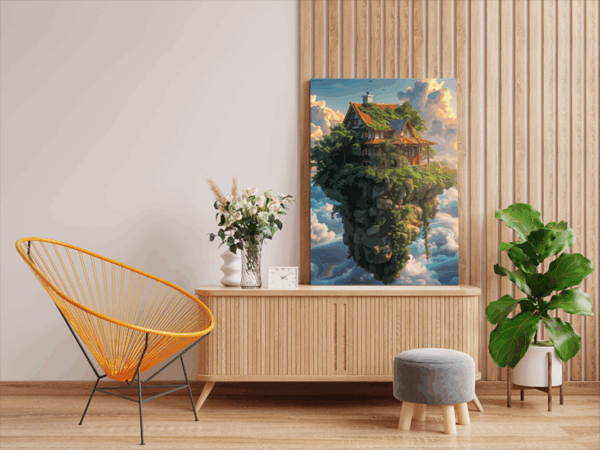 Floating Island Cottage Paint by Numbers Kit - Image 2