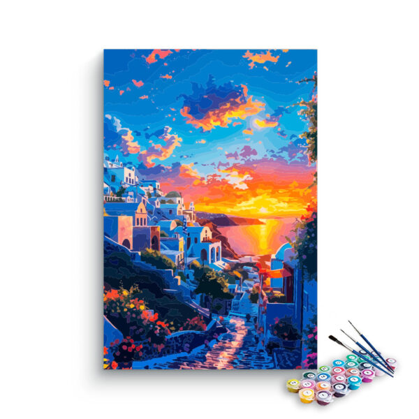 Santorini Sunset Paint by Numbers Kit
