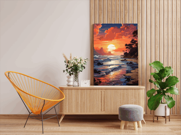 Sunset Paradise Paint by Numbers Kit - Image 2