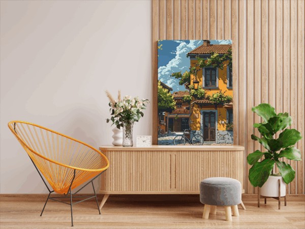 Charming Italian Street Paint by Numbers Kit - Image 2