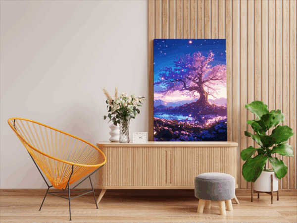 Mystical Blooming Tree Paint by Numbers Kit - Image 2