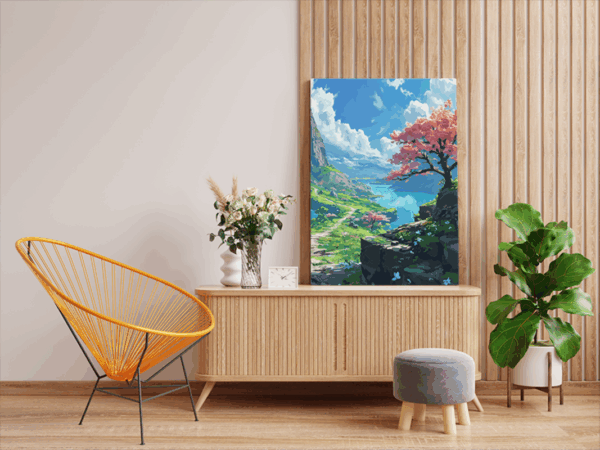 Blossom Valley Serenity Paint by Numbers Kit - Image 2