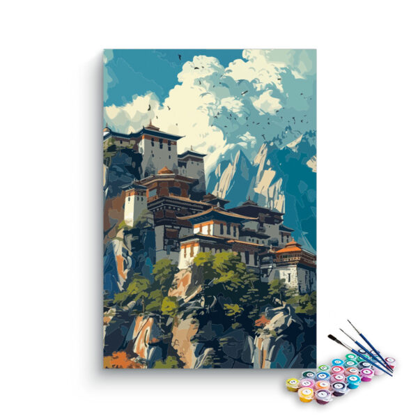 Mountain Monastery Paint by Numbers Kit