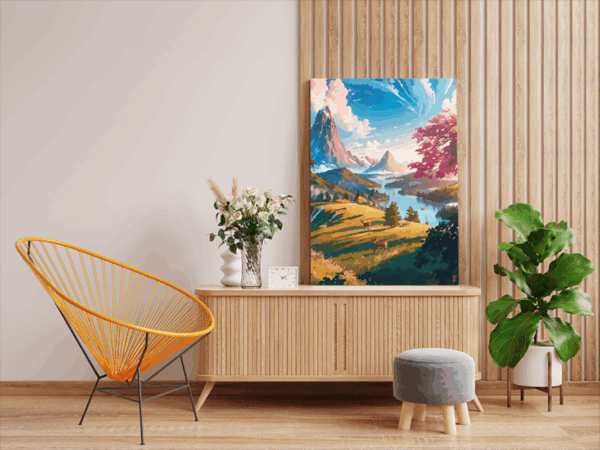 Mountain Valley Serenity Paint by Numbers Kit - Image 2