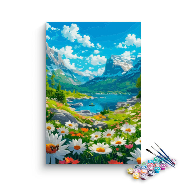 Alpine Daisy Meadow Paint by Numbers Kit